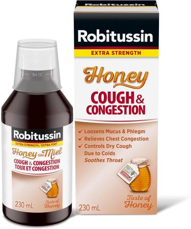 Robitussin Extra Strength Honey Cough & Congestion Syrup 230 mL - Buy Online on GoSupps.com