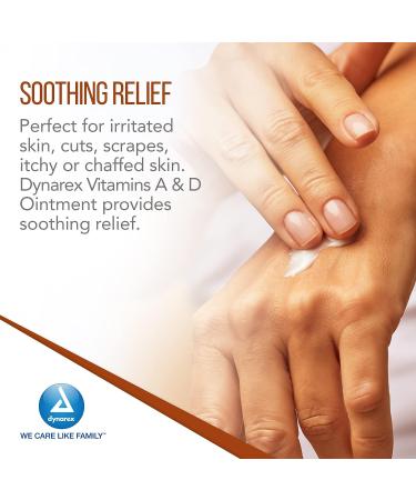 Dynarex Vitamins A & D Ointment for Diaper Rash - 6 Tubes x 4 oz. - Skin Protectant with Vitamin A & D - Buy Online on GoSupps.com