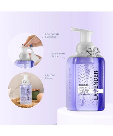LOVERY Foaming Hand Soap - 17.9 fl oz Moisturizing Aloe Vera & Essential Oils - Lavender Jasmine Scent - Alcohol-Free Hand Wash - Perfect for Kitchen & Bathroom - Free Bracelet with Purchase - Buy Online on GoSupps.com
