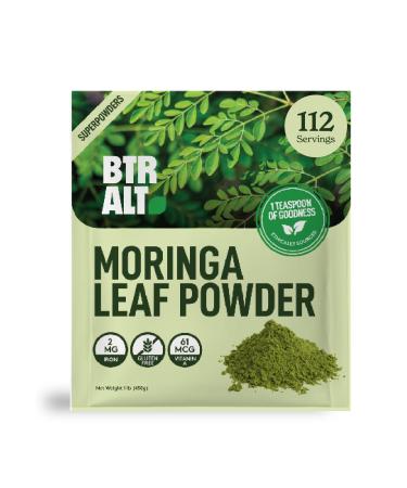 Better Alt Moringa Powder (1lb) Lab Tested Make Moringa Tea Smoothies & Recipes from Moringa Oleifera Powder | Resealable Bag| Incept Moringa Leaf Powder Superfood (112 Servings) 1 Pound (Pack of 1)