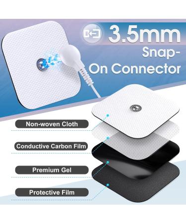 TENS Unit Replacement Pads - 20PCS 3.5mm Snap Electrode Pads Self-Adhesive & Reusable Compatible with TENS Devices - Buy Online on GoSupps.com
