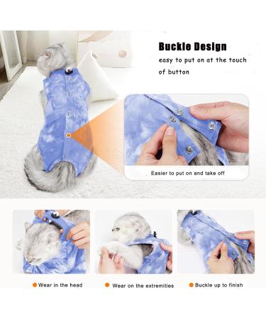 Yoolhamy Katzenbody Professional Recovery Suit for Cats | Post-Op Castration & Abdominal Wound Care | E-Collar Alternative | Blue - Buy Online on GoSupps.com
