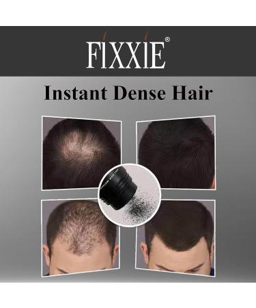 FIXXIE Hair Fibres BLACK 27.5g Bottle - Hair Fibre Concealer for Hair Loss - Thicker Looking Hair with Keratin Fibers - Men and Women - Buy Online on GoSupps.com