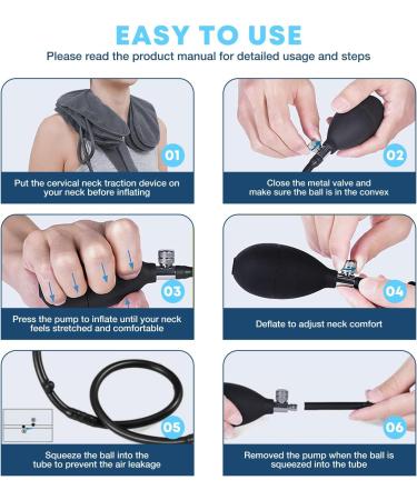 Cervicorrect Neck Brace Neck Stretcher for Neck Pain Relief Inflatable Stretcher Cervical Neck Traction Device Support Keep Vertebrae Stable Relief Neck Pain - Buy Online on GoSupps.com