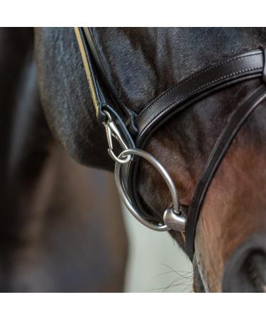 Sunride English Combined Bridle Berlin with Soft Real Leather Reins - Adjustable & Anatomical (Full Black) - Buy Online on GoSupps.com