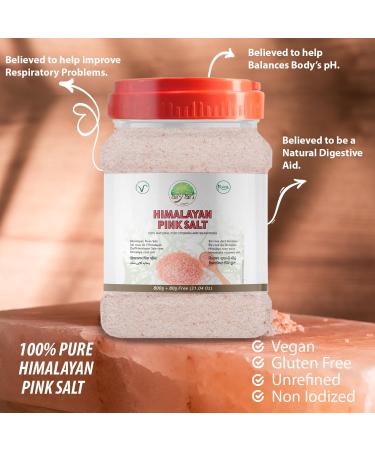 Aryan Herbals Himalayan Pink Salt (Medium) 800 GM 100% Natural & Pure Vegan & Gluten Free Unrefined & Non Iodized - Buy Online on GoSupps.com