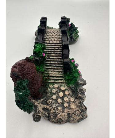 HPiano Aquarium Decoration Cave: Eco-Friendly Polyresin Bridge & Tree Trunk Ornament for Shrimp & Small Fish - Buy Online on GoSupps.com