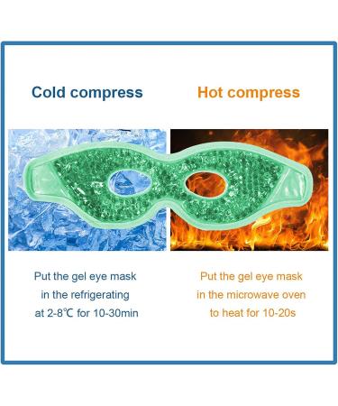 WinCal Cooling Eye Mask - Gel Eye Therapy for Swollen Eyes & Dark Circles - Hot/Cold Compress (Green) - Buy Online on GoSupps.com