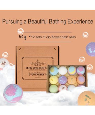 12-Part Natural Bathing Bombs Gift Set | Handmade Moisturizing Shower Bombs for Women - Perfect Spa Gift - Buy Online on GoSupps.com