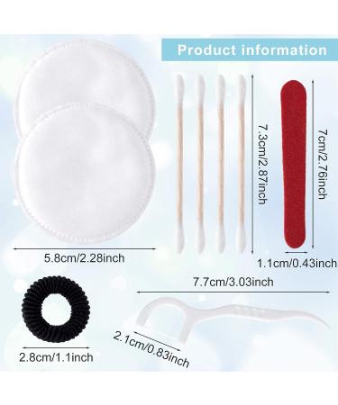 ANCIRS 50 Disposable Cosmetic Vanity Amenities Bundle - Individually Wrapped with Cotton Swabs, Nail File, Cotton Pads, Dental Floss, Hair Tie - For Hotels and Motels - Buy Online on GoSupps.com