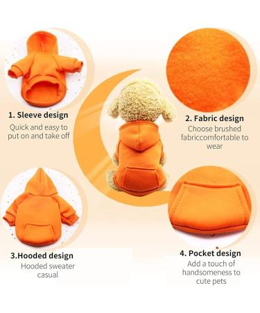 XXL Waterproof Dog Coat - Winter Warm Jacket & Fleece Sweater for Small to Medium Dogs - Autumn Clothing in 1104B Orange - Buy Online on GoSupps.com