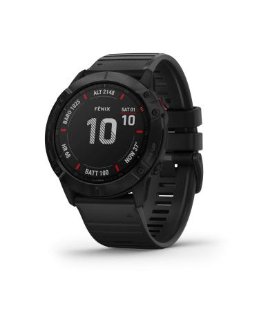 Garmin 010-02157-00 Fenix 6X Pro, Premium Multisport GPS Watch, Features Mapping, Music, Grade-Adjusted Pace Guidance and Pulse Ox Sensors, Black 6X Pro - Black 6X Pro Watch
