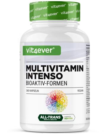 VitaminVersand24 DE Multivitamin AZ 365 highdose capsules with 26 bioactive forms & branded raw materials Vitamins + Minerals Allinone Complex Vegan