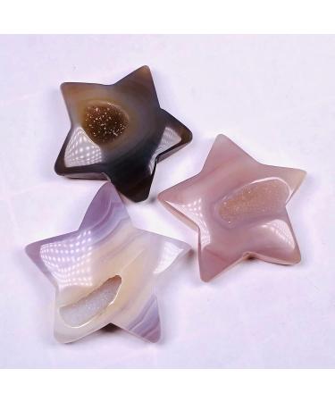 Home Decoration Natural Agate Pentacle Geode Crystal Rock Specimen Reiki for Decor Stones kaixun (Color : Randomly Send Size : 3 Pieces) 3 pieces Randomly Send - Buy Online on GoSupps.com