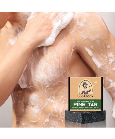 Pine Tar Soap coal-tar soap natural soap for men Natural Bar Soap for Men Handmade Brightening Pine Tar Soap for Remove Acarid Bacteriostasis Clean and Degrease with Dense Foam - Buy Online on GoSupps.com