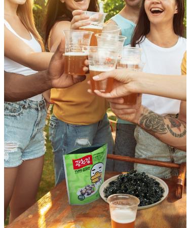 Kwangcheonkim Kakao Friends Tube Seaweed Flakes 40g - Crispy Seasoned Nori Sheets for KETO VEGAN DIET - Gluten Free & Healthy Snack for On-the-go - Buy Online on GoSupps.com