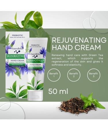 Bendida Skinbiotic Hand Cream with Green Tea Extract + Glycerin I Moisturizing Cream for Rough and Damaged Skin I Gentle Care Cream for Dry Hands and Stressed Skin 50 - Buy Online on GoSupps.com
