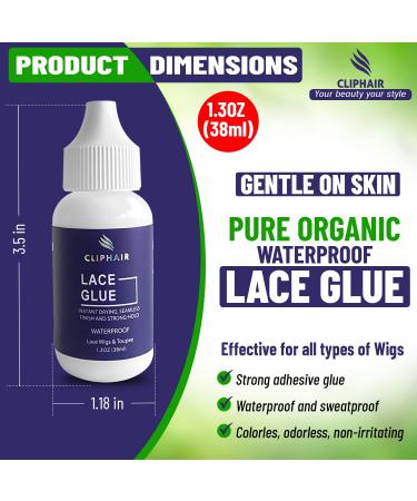 Cliphair Lace Glue | Strong Hold Wig Adhesive | Waterproof & Oil-Resistant | 1.3 Oz - Buy Online on GoSupps.com