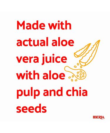 Iberia Aloe Vera Drink with Aloe Pulp, Chia Seeds - 16.9oz (Pack of 6) - Watermelon & Acai, Mango, Pineapple Variety - Buy Online on GoSupps.com