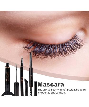 Waterproof Mascara Black Eyelash Mascara Eyeliner and Eyebrow Pencil | Eyeliner and Mascara Set Create Natural-Looking Professional Eye-Makeup Highly Pigmented Instantly Lengthen Eyelashes 06# - Buy Online on GoSupps.com