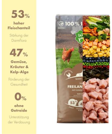 Irish Pure Senior Dry Dog Food | 1.5kg | Outdoor Chicken with Kelp & Vegetables | High Meat Content | Grain Free | Sensitive | Dry food for dogs of all ages - Buy Online on GoSupps.com