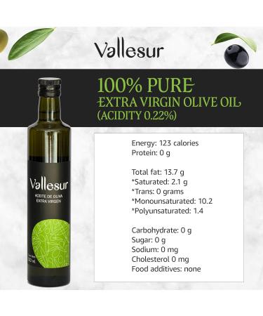 Vallesur Peruvian Premium Extra Virgin Olive Oil 1l - Hand-Picked & Cold Extracted - Fruity, Rich Flavor - Globally Awarded - High Polyphenol - 1L - Buy Online on GoSupps.com