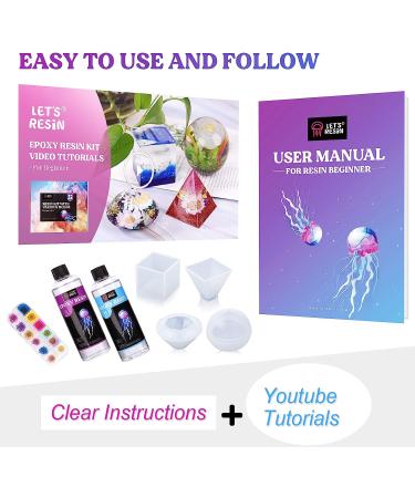 LET'S Resin Complete Resin Kit with Silicone Molds - 16oz Bundle for Beginner Casting - Sphere & Pyramid Molds Included - Buy Online on GoSupps.com