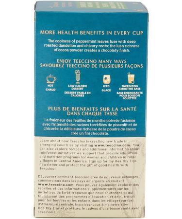 Teeccino Dandelion Tea Mocha Mint Rich & Roasted Herbal Tea That s Caffeine Free & Prebiotic with Dandelion Root 25 Tea Bags - Buy Online on GoSupps.com