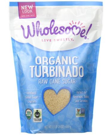 Wholesome Sweeteners Organic Turbinado Raw Cane Sugar 24 Ounce - Buy Online on GoSupps.com