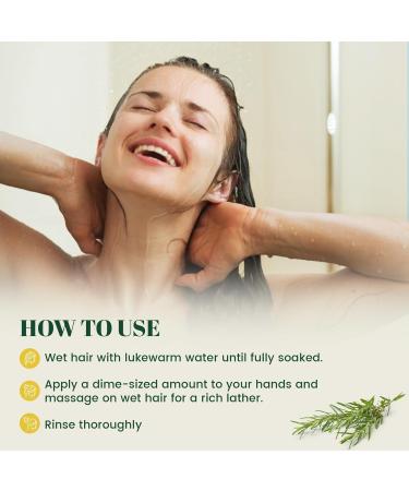 Rosemary Hair Growth Shampoo | Strengthening Rosemary Mint Formula with Tea Tree Biotin & Castor Oil for Thinning Hair - 11.8 Fl. oz - Buy Online on GoSupps.com