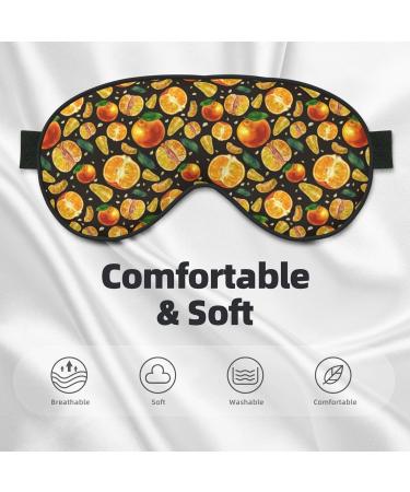 Buy Tangerine Print Sleep Masks - Comfortable Super Soft Eye Masks with Adjustable Strap for Home & Travel - Buy Online on GoSupps.com