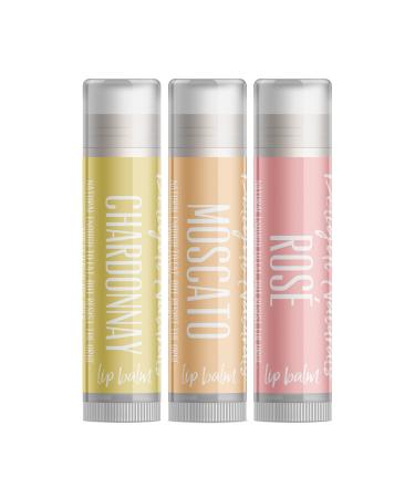 White Wine Lip Balm Gift Set - Chardonnay Moscato Ros