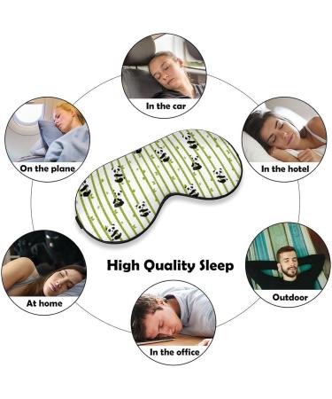 Panda and Bamboo Sleep Mask - Adjustable Eye Cover for Sleeping, Travel, and Napping - Buy Online on GoSupps.com