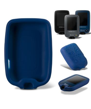 Patchinga - protective cover for freestyle Libre Reader 1 2 & 3 made of soft silicone - shockproof cover with anti -slip function - protects against damage and scratches - available in 9 colors (dark blue)