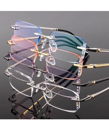 Randless Reading Glasses for Men & Women - Diamond Cut Blue Light Blocking Computer Glasses Flexible TR90 Frame in Teal Size 1.75x - Buy Online on GoSupps.com
