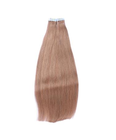 Tape In Hair Extensions #12 Light Brown 40cm - 100% Remy Human Hair 40 Bricks (2.5g Each) - Adhesive Tresse by Novon - Buy Online on GoSupps.com