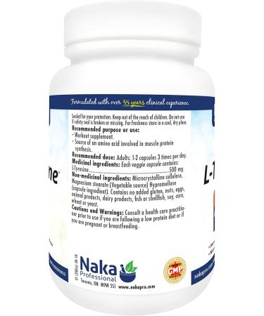 Naka PRO L-Tyrosine 500 mg for Stress Superior Absorption 140 Veggie Capsules - Buy Online on GoSupps.com
