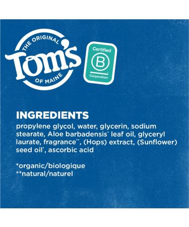 Tom's of Maine Men's Natural Deodorant 3-Pack, Mountain Spring, 2.8 oz, Aluminum-Free - Buy Online on GoSupps.com