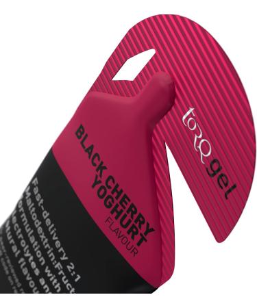 Torq Energy Gel Black Cherry Yoghurt - Sports Cycling Running Gels with 30 g Carbohydrates Box of 15 - Buy Online on GoSupps.com