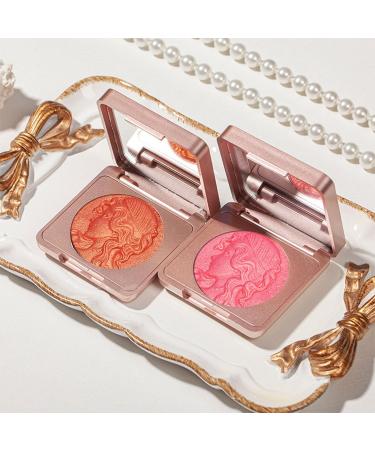 Embossed Girl Blush for Cheeks embossed smooth powder blush palette for cheeks multi-purpose smooth lasting blush palette Matte Face Powder Blush Palette for All Skins (Orange+Cherry) - Buy Online on GoSupps.com