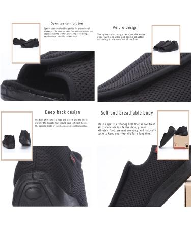 FAMYNGL Men's Wide-Footed Diabetic Edema Shoes - Breathable Mesh Sneakers for Swollen Feet & Plantar Fasciitis - Grey - Size 42 - Buy Online on GoSupps.com