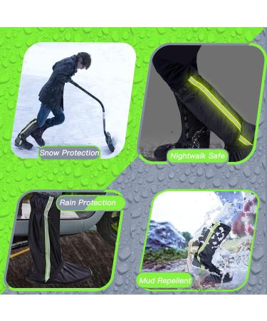 Jsuslife Waterproof Shoe Covers - 1 Pair | Reusable Non-Slip Boot Covers with Zipper | Reflective, 3X-Large | Men and Women Rain Gear for Outdoor Activities - Buy Online on GoSupps.com