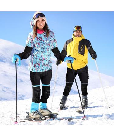 3-Piece Protective Gear Set for Winter Sports - Hip, Knee, Elbow Pads for Skiing, Skating, Snowboarding - Buy Online on GoSupps.com