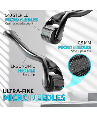 Whaler Bartroller 0.5mm Dermaroller for Hair & Beard Growth | Anti-Wrinkle Microneedling Roller with 540 Needles - Unisex - Buy Online on GoSupps.com