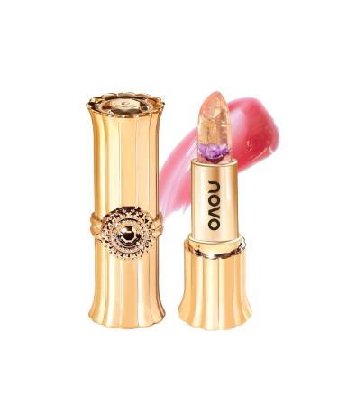 Novo Color-Changing Flower Lip Balm - Hydrating Moisturizing Lip Balm with Temperature-Sensitive Tint Non-Stick Smudge-Proof Natural Glow for All Skin Tones Gift-Ready Blue Rose (3.3g)