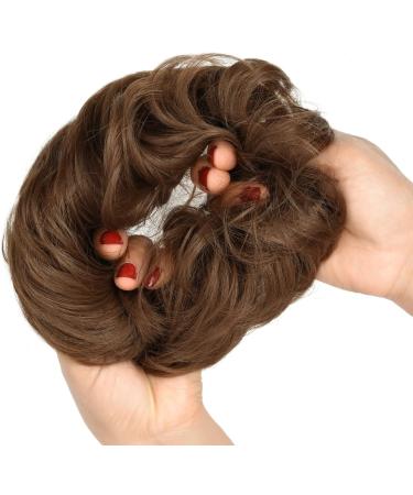 Yamel Chocolate Brown Messy Bun Scrunchie | Women's Curly Hair Bun Extension - Buy Online on GoSupps.com