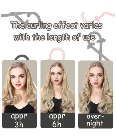 2PCS Heatless Curling Rod Headband for Overnight Hair Curls - DIY Styling Tool with 6 Rollers, 10 Clips, and Accessories - Buy Online on GoSupps.com