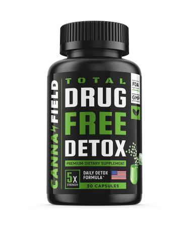 CANNAFIELD Detox and Liver Cleanse - USA Made - 5-Days Detox - Natural Toxins Remove  Best Detox Pills - Potent Liver & Urinary Tract Cleanse Supplement for Toxin Removal - 30 Capsules