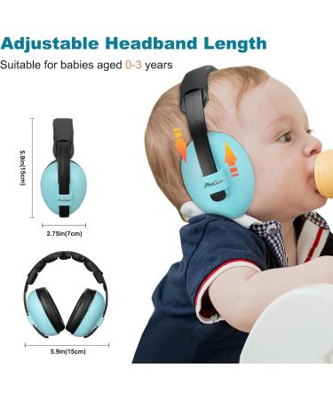 Procase Baby Hearing Protection | Noise Suppression Headphones for Infants & Toddlers | Soft Earmuffs for Sleep & Travel | Sky Blue | Up to 36 Months - Buy Online on GoSupps.com
