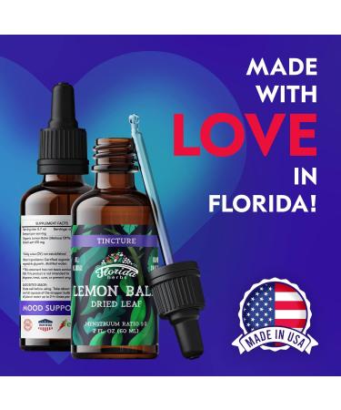 Florida Herbs Organic Lemon Balm Tincture - 2 Fl Oz Extract Drops - Made in USA - Non-GMO - Buy Online on GoSupps.com